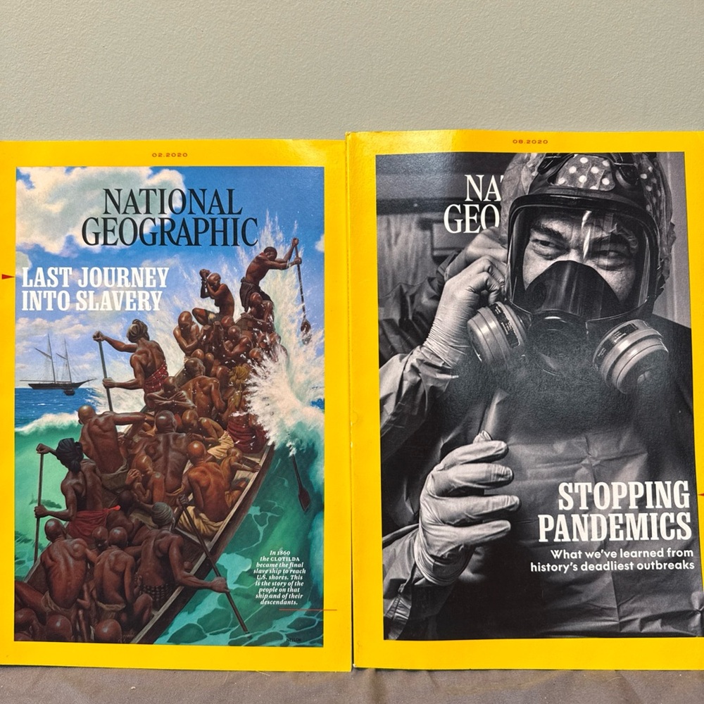 set of two national geographic 2020 magazines february and august